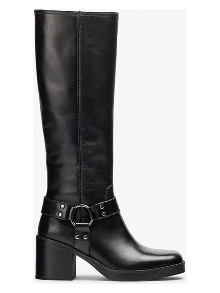 Unisa Skórzane kozaki w kolorze brązowym rozmiar: 37. Brązowe kozaki Unisa, na zimę, bez wzorów, bez obcasa, bez zapięcia. Za 437.17 zł.