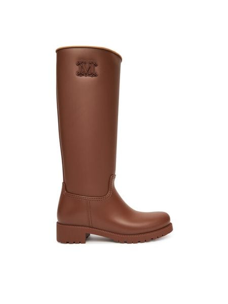 Max Mara Kalosze 2524796192600 Brązowy. Brązowe kalosze Max Mara, bez wzorów, z tworzywa sztucznego, bez zapięcia. Za 2,349.00 zł.