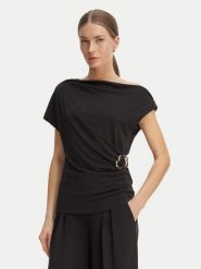 Rinascimento Bluzka CFC0128664003 Czarny Regular Fit. Czarne bluzki Rinascimento, xs, bez wzorów, z syntetyku, bez kołnierzyka, bez ramiączek. Za 399.99 zł.