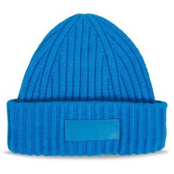 Czapka Tommy Hilfiger. Niebieskie czapki zimowe Tommy Hilfiger, bez wzorów. Za 299.99 zł.