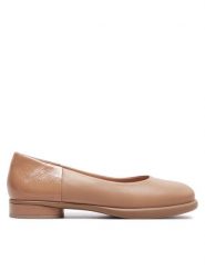 ECCO Baleriny 22230301084 Beżowy. Brązowe baleriny ECCO, bez wzorów, ze skóry, bez obcasa, bez zapięcia. Za 369.99 zł.