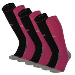 Kompresyjne skarpety do biegania 6-pack Multi Purple. Fioletowe skarpetki XTREME SOCKSWEAR, bez wzorów, z elastanu. Za 242.82 zł.