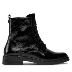 Botki Caprice. Czarne botki Caprice, bez wzorów, bez obcasa, na płaskiej podeszwie, bez zapięcia. Za 329.99 zł.