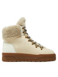 Pollini Botki SA21254H0LTOA10A Écru. Botki Pollini, bez wzorów, z nubiku, bez obcasa, na płaskiej podeszwie, bez zapięcia. Za 1,129.00 zł.