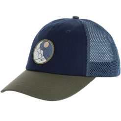 Czapka z daszkiem dla dorosłych VIKING Evenes. Niebieskie czapki z daszkiem Viking, na lato, z aplikacjami, z bawełny. Za 88.40 zł.