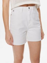 Tommy Hilfiger Szorty jeansowe WW0WW41321 Biały Regular Fit. Białe szorty Tommy Hilfiger, bez wzorów, z bawełny. Za 219.99 zł.
