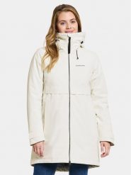 Didriksons Parka Helle 504301 Écru Regular Fit. Płaszcze Didriksons, bez wzorów, z syntetyku, bez kaptura. Za 539.99 zł.
