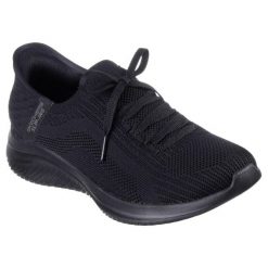 Buty sportowe Sneakersy damskie, Slip-Ins Ultra Flex 3.0 - Brilliant. Czarne buty sportowe lifestyle Skechers, bez wzorów, sportowe, bez zapięcia, skechers sport. Za 339.99 zł.