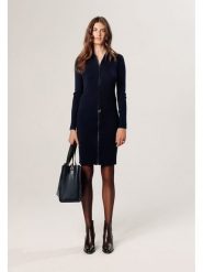 Rodier Sukienka w kolorze granatowym rozmiar: M. Niebieskie sukienki Rodier, m, bez wzorów, z wełny, klasyczne, bez kołnierzyka, bez ramiączek, midi. Za 323.50 zł.