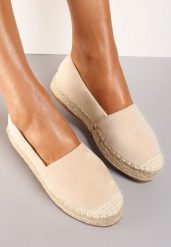 Beżowe Espadryle Zdobione Plecionką Thaxie. Brązowe espadryle Born2be, z aplikacjami, eleganckie, bez obcasa, na płaskiej podeszwie. W wyprzedaży za 59.49 zł.