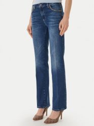 Guess Jeansy W6RA15 D6883 Granatowy Straight Leg. Niebieskie jeansy Guess, z aplikacjami, z bawełny. Za 669.99 zł.