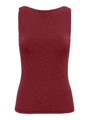 ONLY Top w kolorze czerwonym rozmiar: S. Czerwone topy ONLY, s, bez wzorów, bez kołnierzyka, bez ramiączek. Za 69.99 zł.