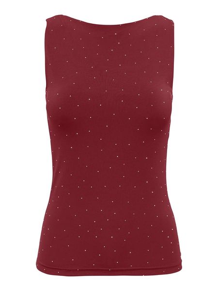 ONLY Top w kolorze czerwonym rozmiar: S. Czerwone topy ONLY, s, bez wzorów, bez kołnierzyka, bez ramiączek. Za 69.99 zł.