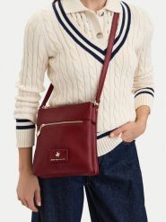Beverly Hills Polo Club Torebka CEO-BHPC-C-012-10 Bordowy. Czerwone listonoszki Beverly Hills Polo Club, bez wzorów, ze skóry, bez dodatków. Za 179.99 zł.