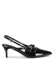 JENNY Sandały HY91328-1 Czarny. Czarne sandały Jenny, bez wzorów, z syntetyku, bez obcasa, na szpilce, bez zapięcia. Za 129.99 zł.