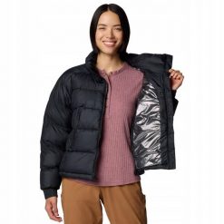 Kurtka Damska Pike Lake II Cropped Jacket. Czarne kurtki Columbia, m, bez wzorów, z jersey, bez kaptura. Za 743.99 zł.