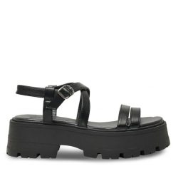 Sandały ONLY Shoes. Czarne sandały ONLY SHOES, bez wzorów, bez obcasa, na płaskiej podeszwie, bez zapięcia. Za 199.99 zł.