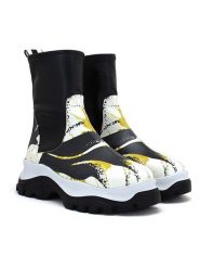 Goby Sztyblety w kolorze czarno-białym rozmiar: 38. Białe buty sportowe lifestyle Goby, bez wzorów, sportowe, bez zapięcia. Za 347.99 zł.