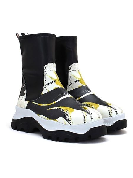 Goby Sztyblety w kolorze czarno-białym rozmiar: 38. Białe buty sportowe lifestyle Goby, bez wzorów, sportowe, bez zapięcia. Za 347.99 zł.