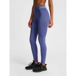 Legginsy damskie Hummel Te Fundamental. Niebieskie legginsy Hummel, bez wzorów, z dżerseju, sportowe. Za 229.00 zł.