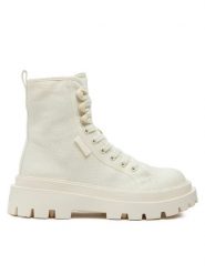 Superga Trapery 3051 Beżowy. Brązowe traperki Superga, bez wzorów, z materiału, bez obcasa, bez zapięcia. Za 449.99 zł.