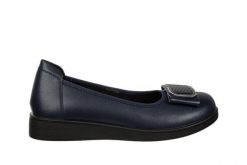 Baleriny Loretta Vitale W9918B Navy 514269, Granatowy, Skóra naturalna - 38. Niebieskie baleriny Loretta Vitale, bez wzorów, ze skóry, z okrągłym noskiem, bez obcasa, bez zapięcia. Za 299.99 zł.