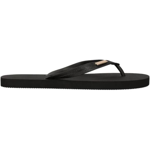 Klapki damskie Athlecia V2. Czarne klapki Athlecia, bez wzorów, z materiału, eleganckie, bez obcasa, bez zapięcia. Za 109.00 zł.
