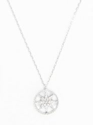 Maison héritage PARIS Złoty naszyjnik "Harmonie" z zawieszką - dł. 42 cm rozmiar: onesize. Szare naszyjniki maison héritage PARIS, z materiału, z diamentem, złote. Za 761.99 zł.