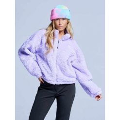 Kurtka Fluffy - Damska - Cztery pory roku - Miś - Liliowa. Fioletowe kurtki narciarskie POEDERBAAS, na zimę, xs, bez wzorów, z poliesteru, bez kaptura, narciarskie. Za 264.52 zł.