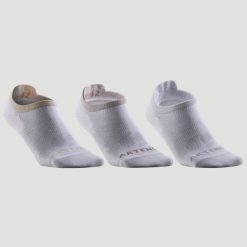 Skarpety sportowe do tenisa Artengo RS160 Lowedge 3 pary. Białe skarpetki ARTENGO, bez wzorów, z bawełny. Za 29.99 zł.