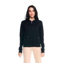 Leone 1947 Damen Winter-Bluza aus geflochtenem Stoff,Kapuze,Reißverschluss. Czarne bluzy LEONE 1947 APPAREL, bez wzorów, z poliesteru, bez kaptura, na fitness i siłownię. W wyprzedaży za 176.82 zł.