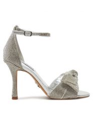 Steve Madden Sandały Realm SM11003520 Srebrny. Szare sandały Steve Madden, bez wzorów, z tworzywa sztucznego, bez obcasa, na słupku, bez zapięcia. Za 549.99 zł.