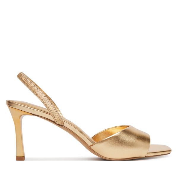 Sandały Aldo. Żółte sandały Aldo, bez wzorów, bez obcasa, na szpilce, bez zapięcia. Za 359.99 zł.