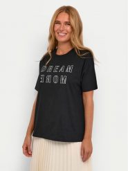 Kaffe T-Shirt Jenny 10508462 Czarny Regular Fit. Czarne t-shirty Kaffe, s, bez wzorów, z bawełny, bez kołnierzyka, bez ramiączek. Za 79.99 zł.