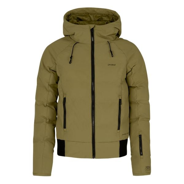 Damska kurtka narciarska Protest Alysumi. Zielone kurtki narciarskie Protest, na zimę, bez wzorów, bez kaptura, narciarskie. Za 885.50 zł.