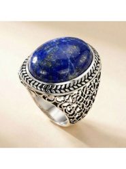 Nomad Posrebrzany pierścionek z lapis lazuli rozmiar: 52. Niebieskie pierścionki Nomad, z lazurytem, posrebrzane. Za 129.95 zł.