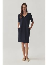 TATUUM Sukienka w kolorze granatowym rozmiar: L. Niebieskie sukienki Tatuum, na co dzień, l, bez wzorów, bez kołnierzyka, bez ramiączek, mini, proste. Za 130.81 zł.