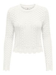 ONLY Sweter w kolorze białym rozmiar: XL. Białe swetry ONLY, xl, bez wzorów, bez ramiączek. Za 70.57 zł.