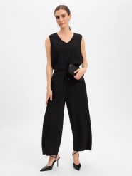 Opus Kombinezon Kobiety czarny, 42. Czarne kombinezony Opus, bez wzorów, z wiskozy, eleganckie, bez kołnierzyka, bez ramiączek. Za 399.95 zł.