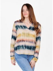 KEY LARGO Bluzka w kolorze beżowym ze wzorem rozmiar: L. Brązowe bluzki KEY LARGO, l, bez wzorów, z wiskozy, bez kołnierzyka, bez ramiączek. Za 123.25 zł.