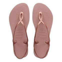 Japonki plażowe damskie Havaianas Luna. Czerwone japonki Havaianas, bez wzorów, z gumy, sportowe. Za 119.99 zł.
