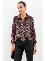 Milan Kiss Koszula - Comfort fit - w kolorze czarnym ze wzorem rozmiar: S. Czarne koszule Milan Kiss, s, bez wzorów, bez kołnierzyka, bez ramiączek. Za 105.38 zł.