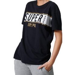 Koszulka sportowa damska Superdry Sdry Panel. Szare t-shirty sportowe Superdry, xs, bez wzorów, z bawełny, bez ramiączek. Za 103.00 zł.