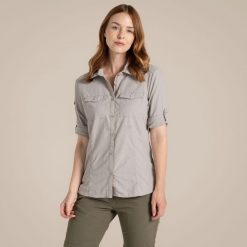 Koszula damska Craghoppers NosiLife Adventure Long Sleeved Shirt III. Brązowe koszule Craghoppers, bez wzorów, casualowe, bez kołnierzyka, bez ramiączek. Za 429.99 zł.