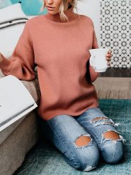 Milan Kiss Sweter w kolorze jasnoróżowym rozmiar: S. Różowe swetry Milan Kiss, s, bez wzorów, bez ramiączek. Za 165.99 zł.