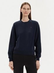 Tommy Hilfiger Bluza Flag WW0WW41246 Granatowy Relaxed Fit. Niebieskie bluzy Tommy Hilfiger, xxl, bez wzorów, z bawełny, bez kaptura. Za 269.99 zł.