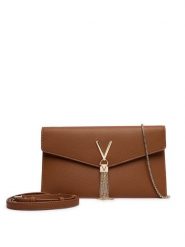 Valentino Torebka Luxe VBS9XJ17 Brązowy. Brązowe kopertówki Valentino, bez wzorów, ze skóry, wizytowe, bez dodatków. Za 439.99 zł.