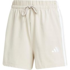 Spodenki Adidas Sport W 3S Sj Sho Damskie. Brązowe szorty sportowe adidas, bez wzorów, z bawełny, z standardowym stanem, trekkingowe. Za 168.50 zł.