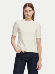 Tommy Hilfiger Sweter WW0WW49705 Żółty Slim Fit. Żółte swetry Tommy Hilfiger, l, bez wzorów, z syntetyku, bez ramiączek. Za 369.99 zł.