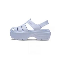 Sandały Dla Kobiet Crocs Stomp Fisherman Sandal. Czarne sandały Crocs, bez wzorów, z materiału, eleganckie, bez obcasa, na platformie, bez zapięcia. Za 263.99 zł.